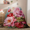 Floral Print Microfiber Throw Blanket