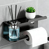 Porte-rouleau de papier toilette mural moderne avec étagère de rangement
