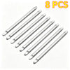 Eight silver heavy-duty tire irons with dual-end design laid out on a white background.
