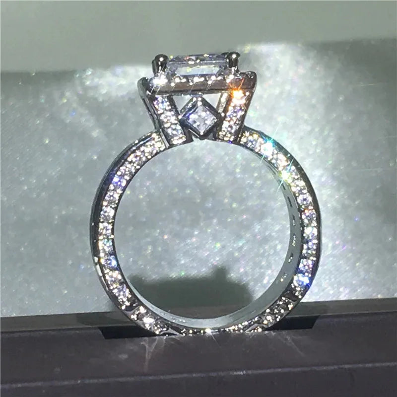 Halo Zircon Statement Ring