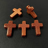 Natural Stone Cross Pendant Charm for Jewelry Making