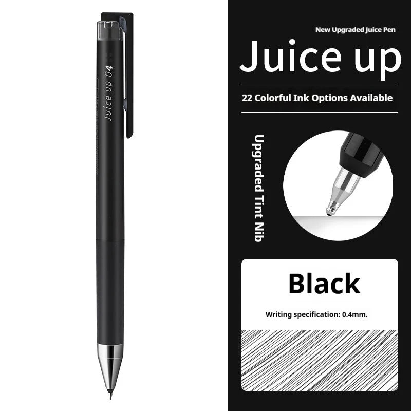 Schwarzer Pilot Juice Up Gelstift mit Schreibspezifikationen und Tintenoptionen