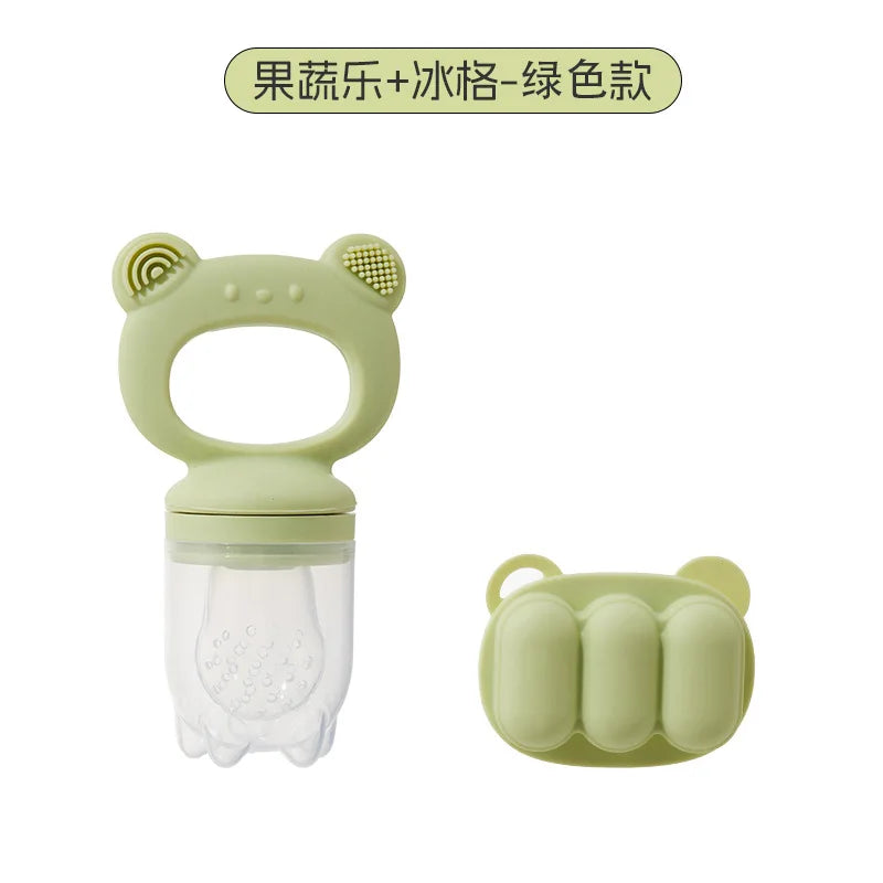 Silicone Baby Fruit Feeder with Freezer Tray Set