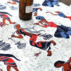 Bohemian Cotton Linen Fabric with Vintage Ethnic Print