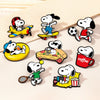 Snoopy Enamel Pin Set – 7 Cartoon Lapel Pins for Backpacks & Apparel