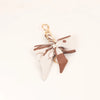 Chic Silk Bow Keychain with Ribbon Charm