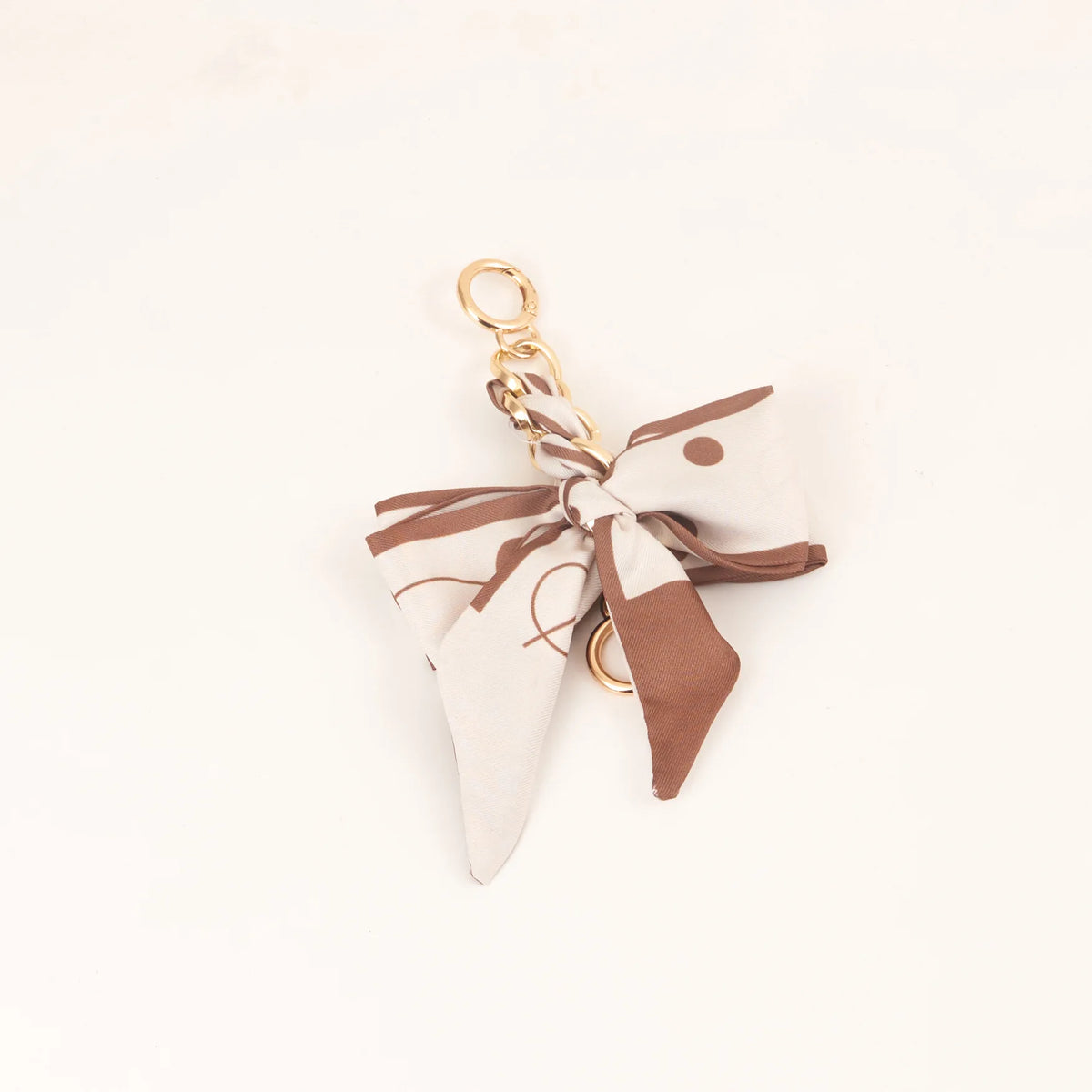 Chic Silk Bow Keychain with Ribbon Charm
