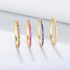 Colorful CZ Stackable Ring with 14k Gold Plating