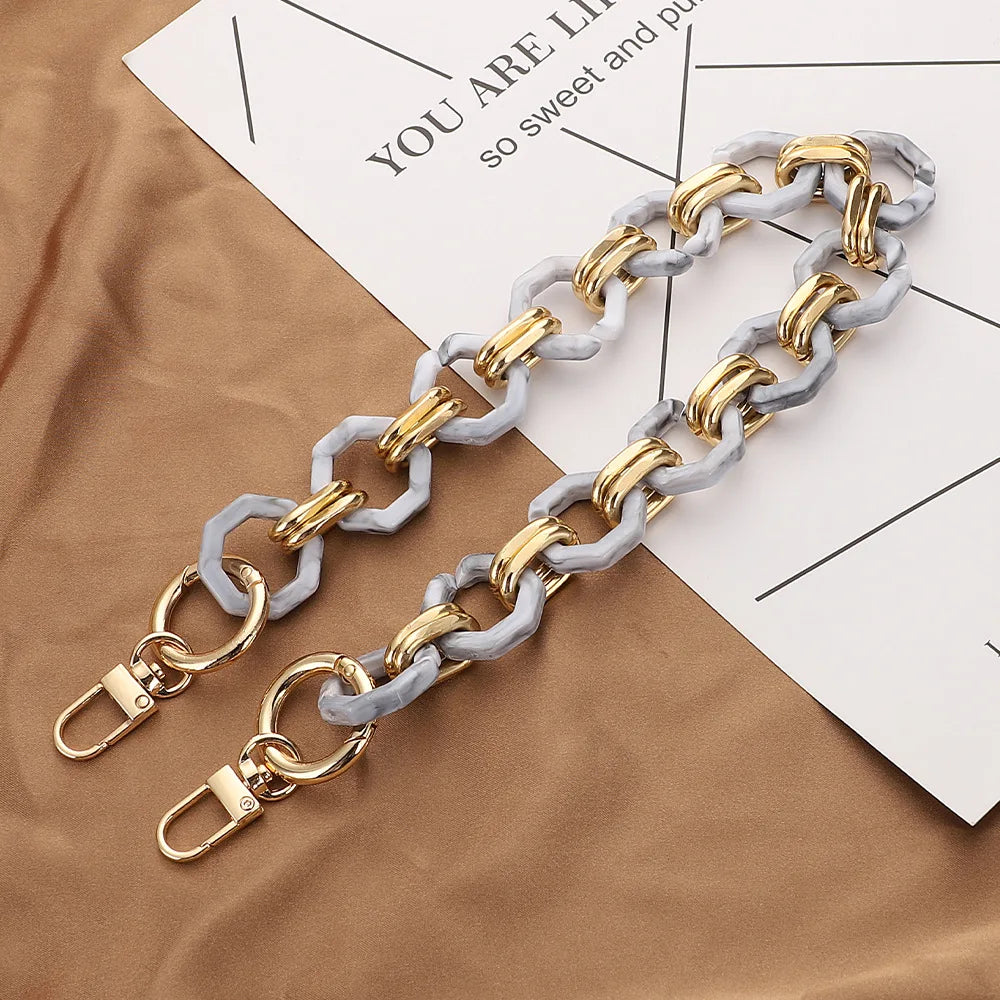 Acrylic Resin Chain Bag Strap for Purses and Crossbody Bags