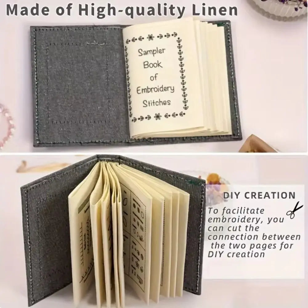 Complete Embroidery Stitch Book Kit with 106 Patterns