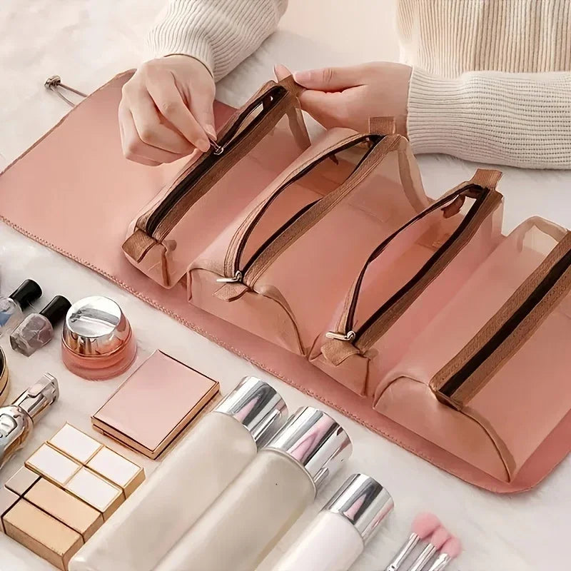 Foldable 4-in-1 Travel Makeup & Toiletry Bag