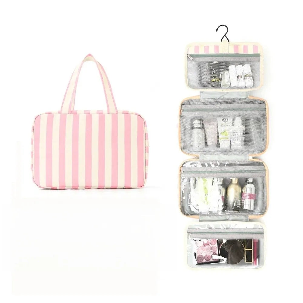 4-Fold Hanging Travel Toiletry Bag with Hook