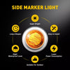 3/4 Inch Round Amber LED Side Marker Lights with Chrome Bezel (Set of 20)