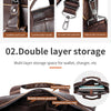Genuine Leather Laptop Briefcase for Men – 14" Retro Cowhide Bag