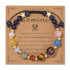 12 Zodiac Signs Natural Stone Bracelet