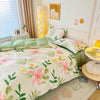 Floral Print 100% Cotton Duvet Cover Set with Two Pillow Shams
