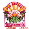 Encouraging Embroidered Iron-On Patches for Jackets, Jeans & Bags