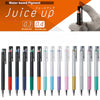 Ein Set von Pilot Juice Up wasserbasierten Pigmentgelstiften in verschiedenen Größen und Farben, auf weißem Hintergrund.