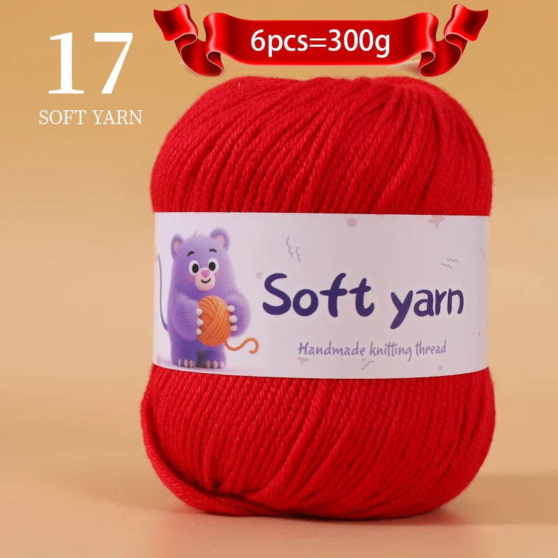 Soft Acrylic Yarn Balls for Knitting – 300g