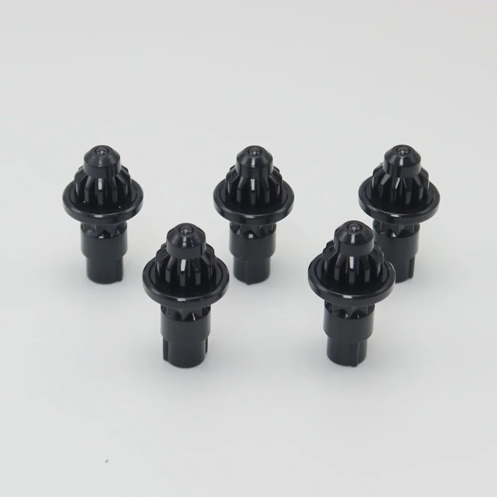A set of five black replacement drivers for Takara Tomy Battling Top.