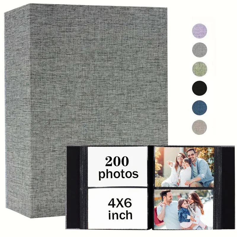 Linen Photo Album with 4x6 Sleeves