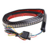 A black LED light bar with brake, reverse, and turn signal functions is shown coiled and connected by wires.
