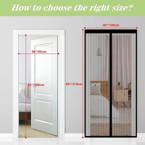 Heavy Duty Magnetic Screen Door with Auto-Close Strips