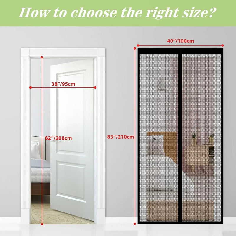 Heavy Duty Magnetic Screen Door with Auto-Close Strips