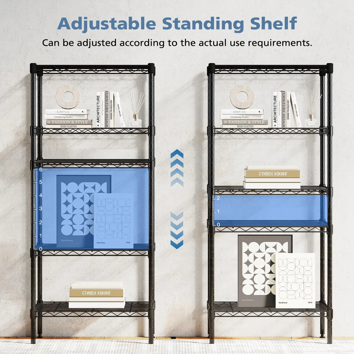 3-5 Tier Heavy-Duty Metal Storage Shelving Unit