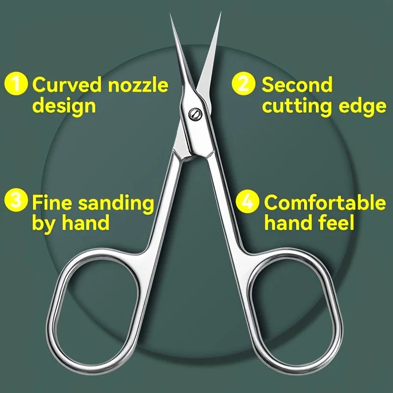 Premium Stainless Steel Cuticle Scissors with Curved Blade