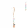 Silicone Baby Pacifier Clip with Wooden Beads