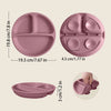 Silicone Suction Plate with Lid for Baby Led Weaning