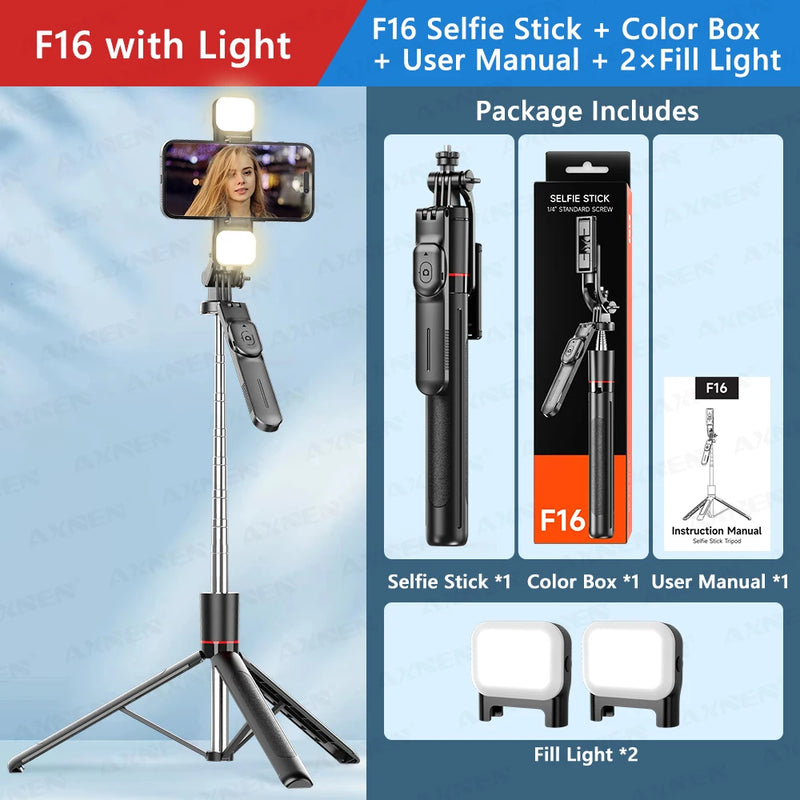 Extendable Selfie Stick Tripod with Bluetooth Remote