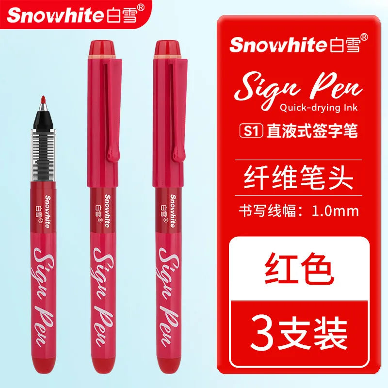 Snowhite Quick-Drying Sign Pen with 1.0mm Fiber Tip