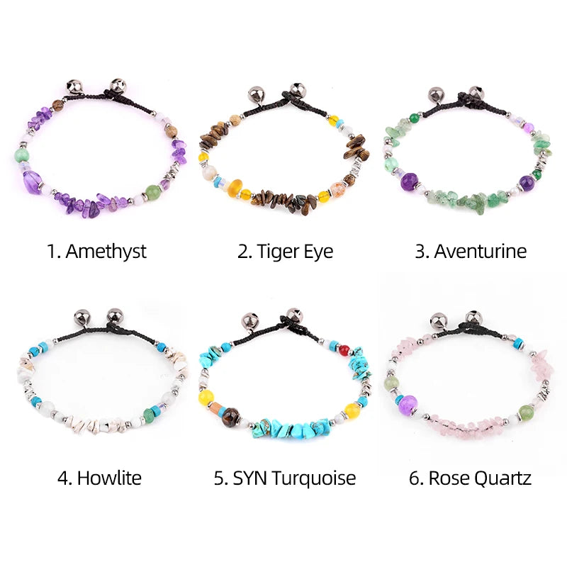 سوار سوار قابل للتعديل من حجر الأفينتوري والعين النمر (Tiger Eye)
