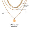 Layered Crystal Heart & Star Pendant Necklace