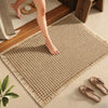 Waffle Textured Quick-Dry Bath Mat with Non-Slip Backing