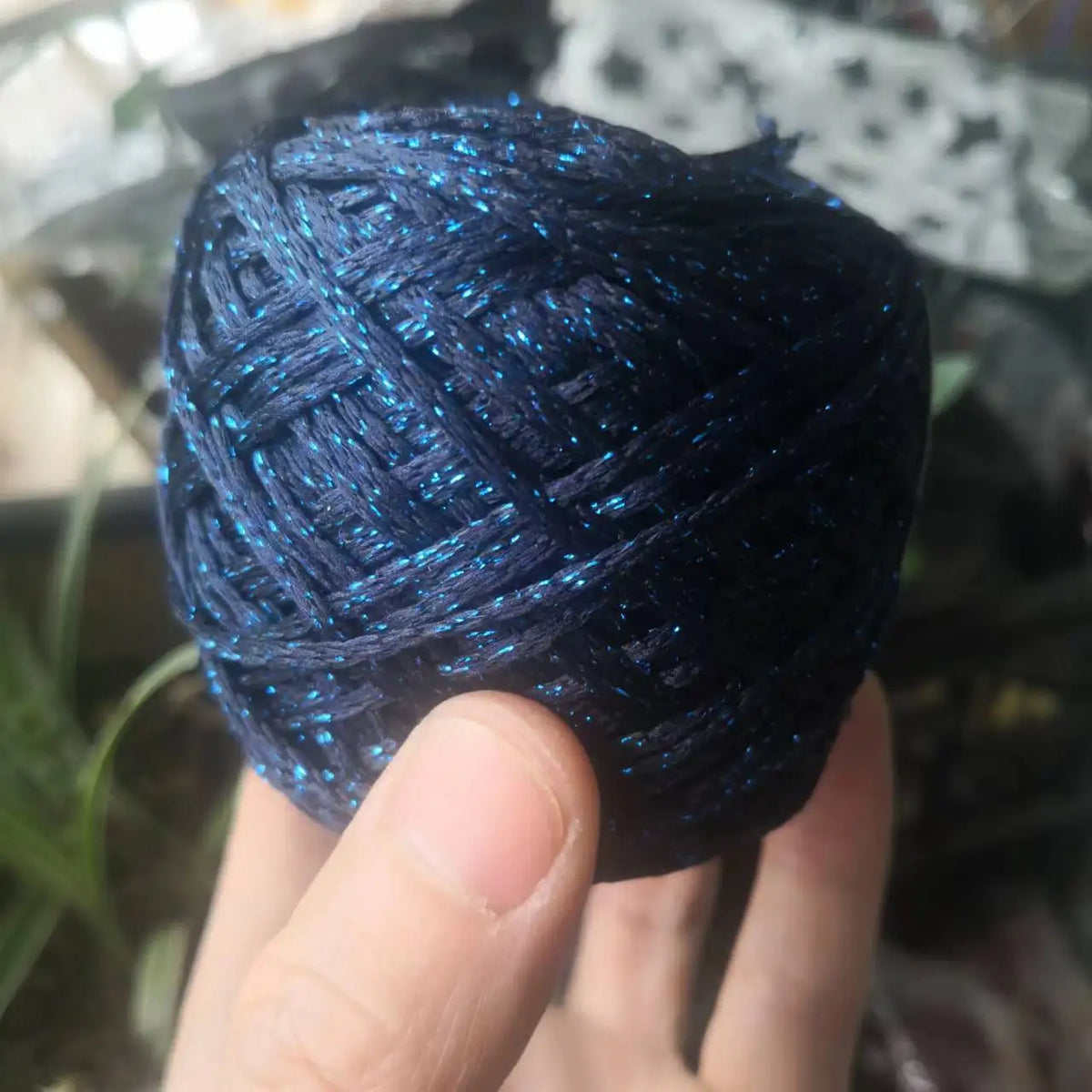 Glitter Blended Cotton Yarn Skein for Knitting & Crochet