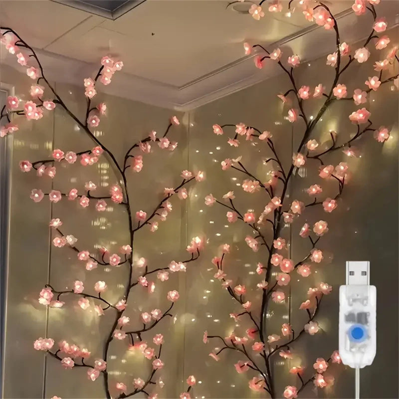 Guirlande LED en forme de Fleurs de Cerisier avec Alimentation USB