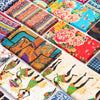 Bohemian Cotton Linen Fabric with Vintage Ethnic Print
