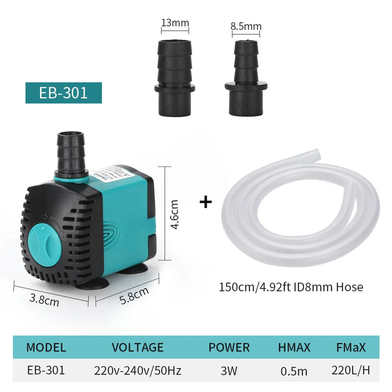 Submersible Water Pump for Aquariums and Fish Ponds