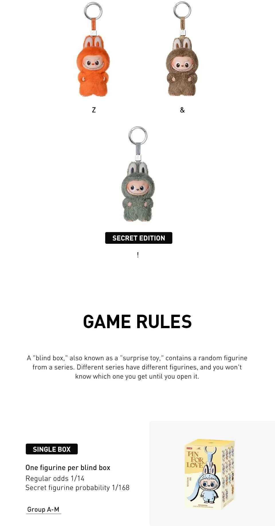 Labubu The Monsters Vinyl Face Plush Doll Pendant Keychain