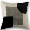 Geometric Black and White Square Pillowcase