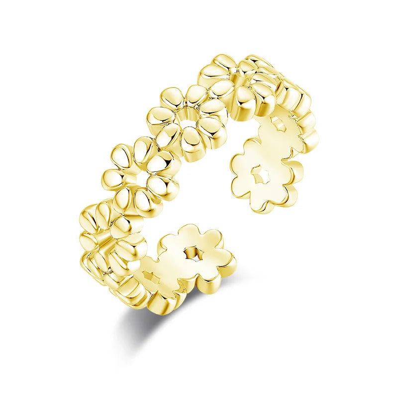Gold-Plated Geometric Zircon Toe Ring