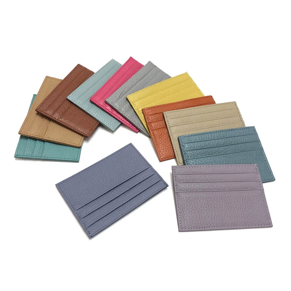 Genuine Leather Credit Card Holder – Slim ID & Card Case
