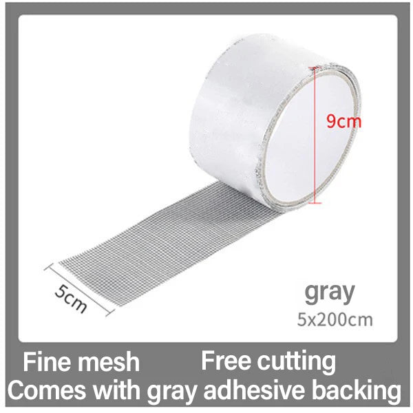 Self-Adhesive Window Screen Repair Patch - Waterproof Mesh Tape for Holes & Insect Prevention