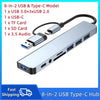 8-in-2 USB-C Hub with SD/TF Card Reader and Audio Jack