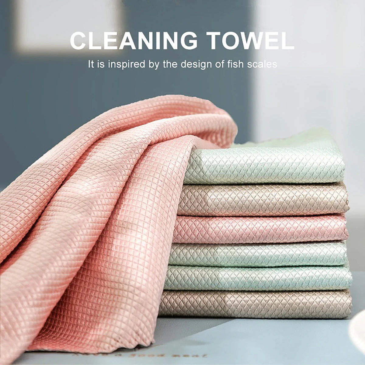 Microfiber Fish Scale Cleaning Cloths (5-Pack)