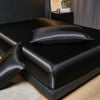 Luxury Satin Fitted Sheet Set with Pillowcases