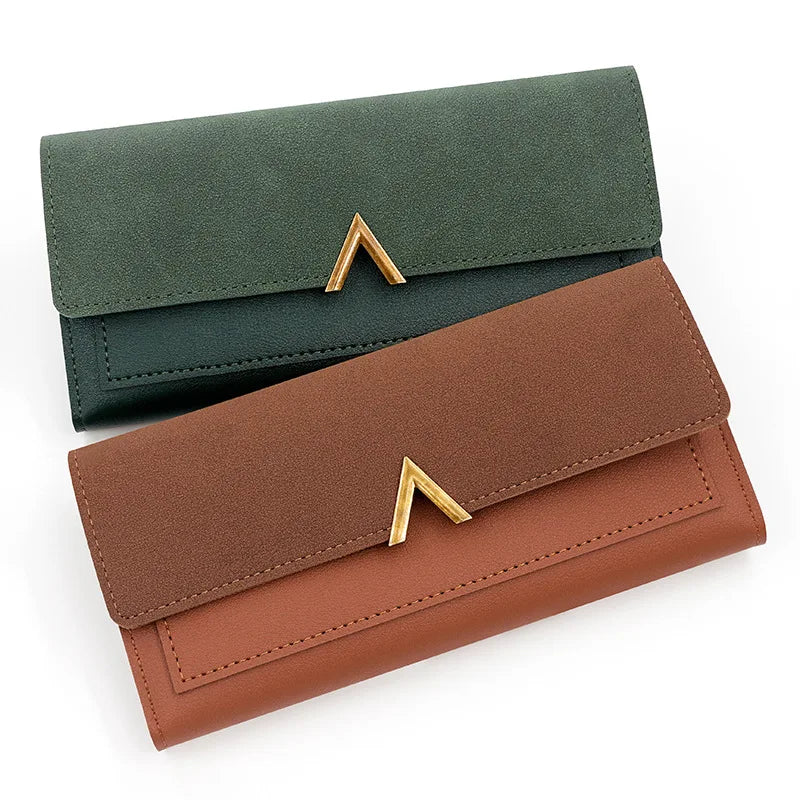 Women's Tri-Fold PU Leather Wallet with Coin Pocket